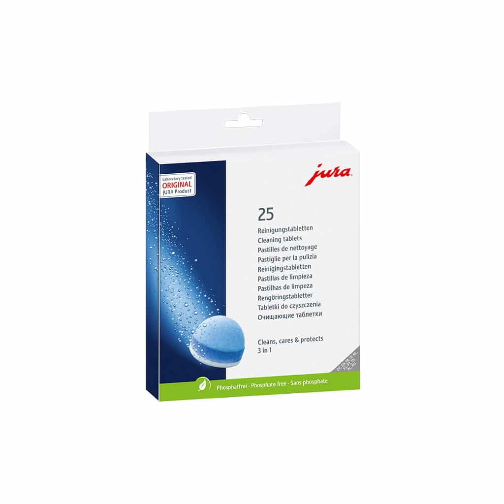 Jura 3-Phasen-Reinigungstabletten (25 Tabl./einzeln verschweißt)
